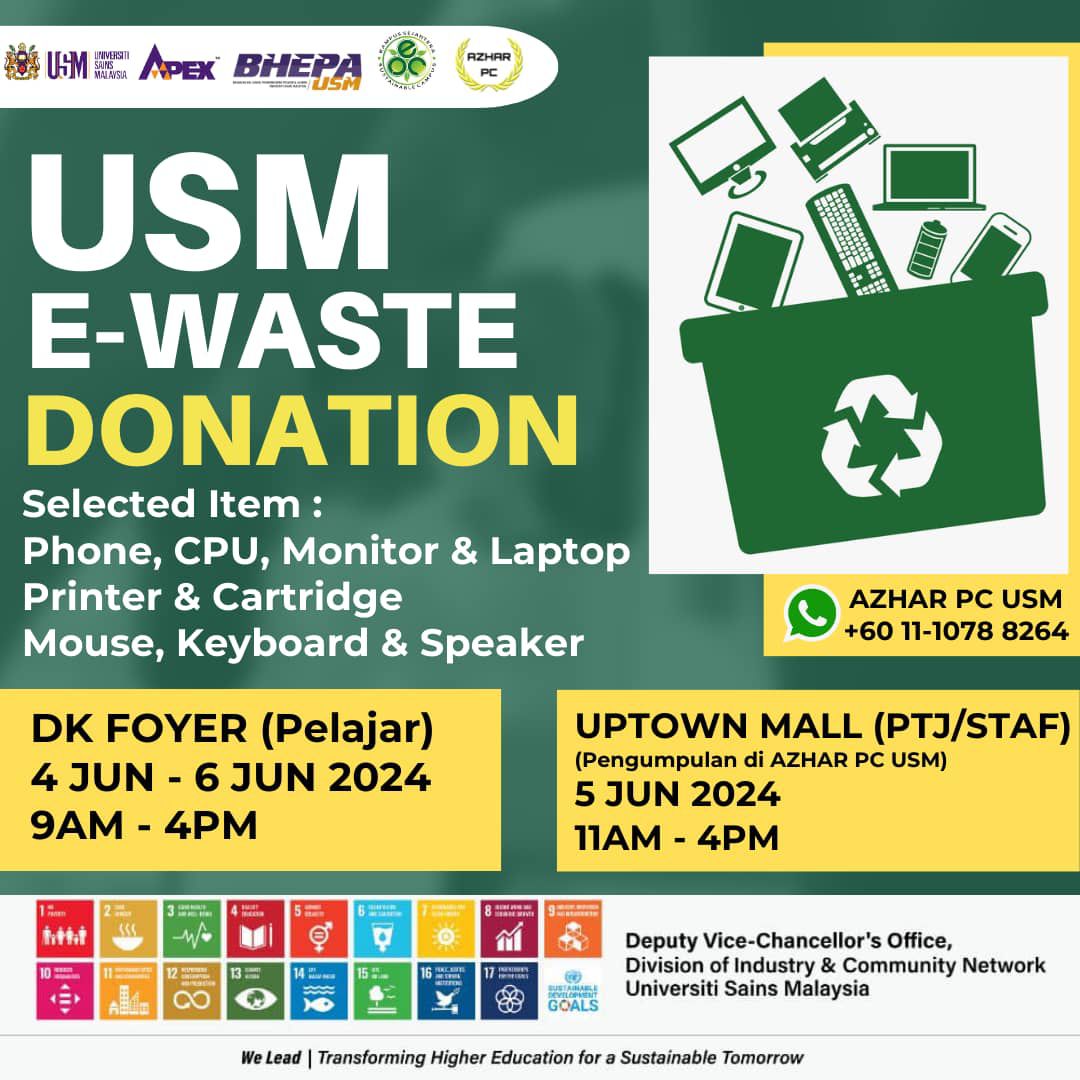 E-WASTE DONATION AT USM